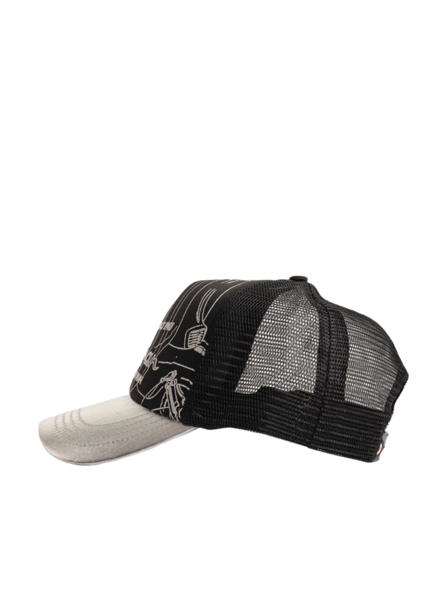 Ben Sherman Bshead049 Exploded Scooter Foil Trucker Black & Grey