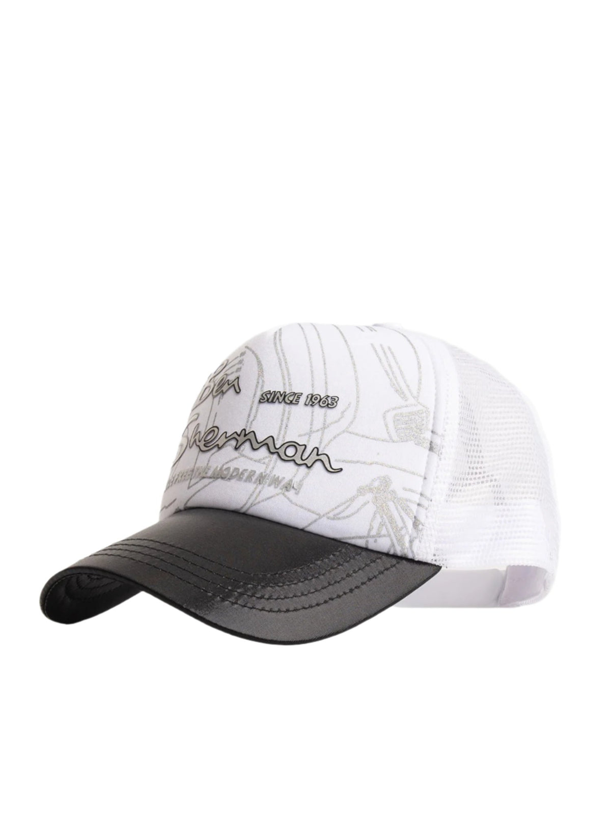 Ben Sherman Bshead049 Exploded Scooter Foil Trucker White & Black