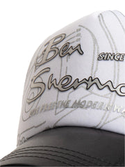 Ben Sherman Bshead049 Exploded Scooter Foil Trucker White & Black