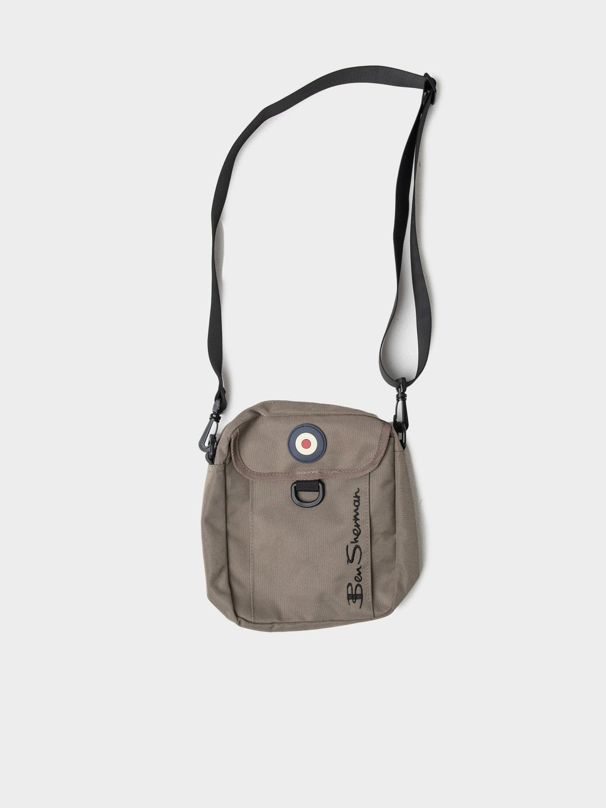 Ben Sherman Mens Cross Body Canvas Bag Olive