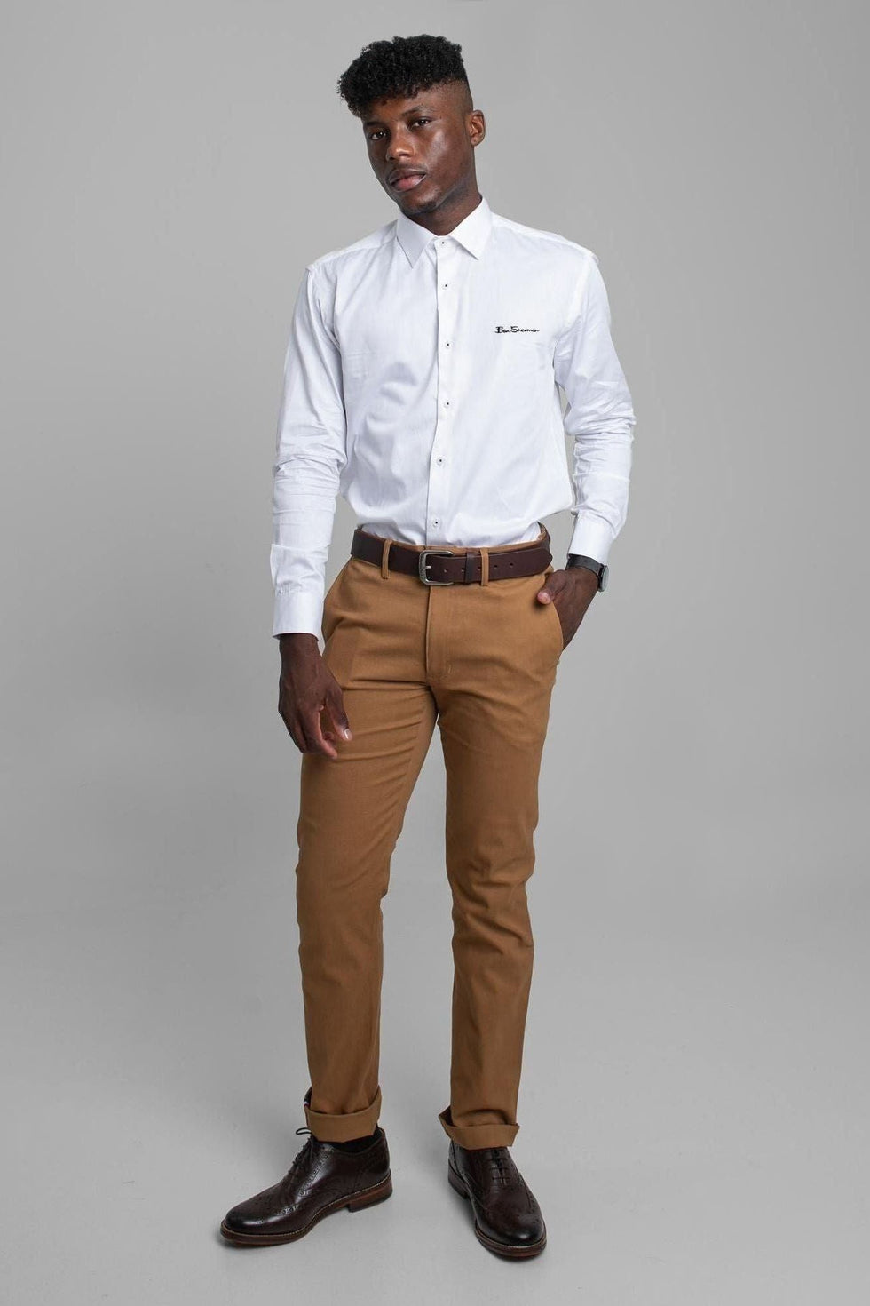 Ben Sherman Slim Ben Shirt In White