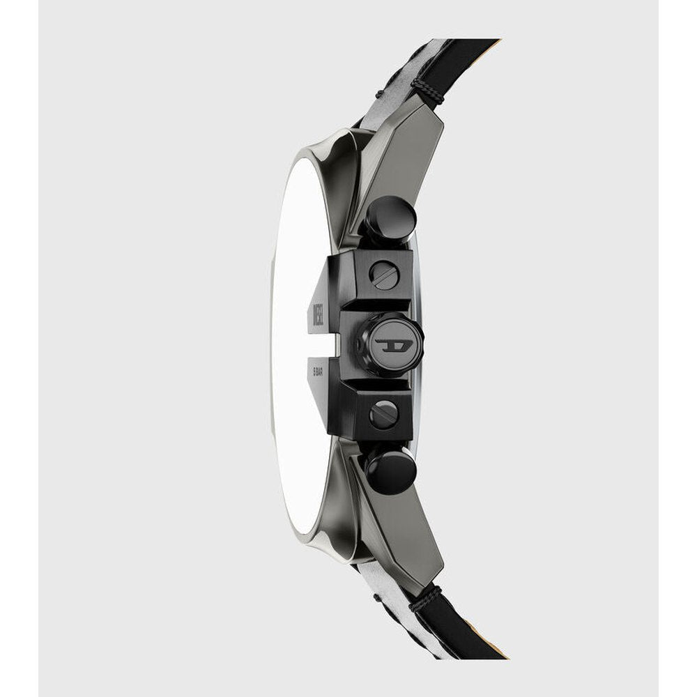 Diesel Mens Mega Chief Slim Watch In Black