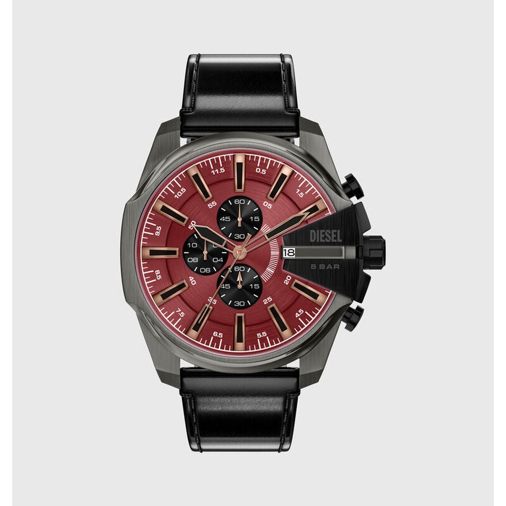 Diesel Mens Mega Chief Slim Watch In Black