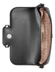 Guess Womens Daisee Flap Crossbody Bag In Charcoal