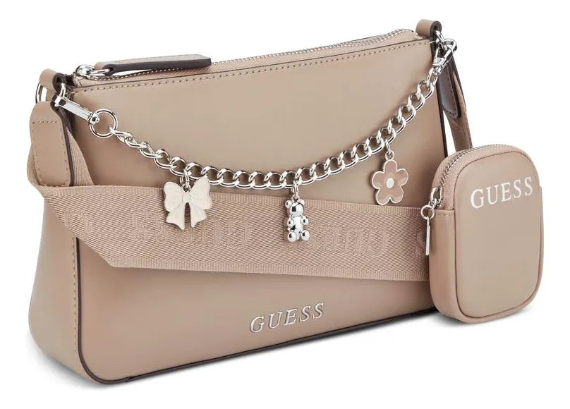 Guess Womens  Fiora Mini Top Zip Bag In Taupe