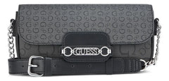 Guess Womens Daisee Flap Crossbody Bag In Charcoal