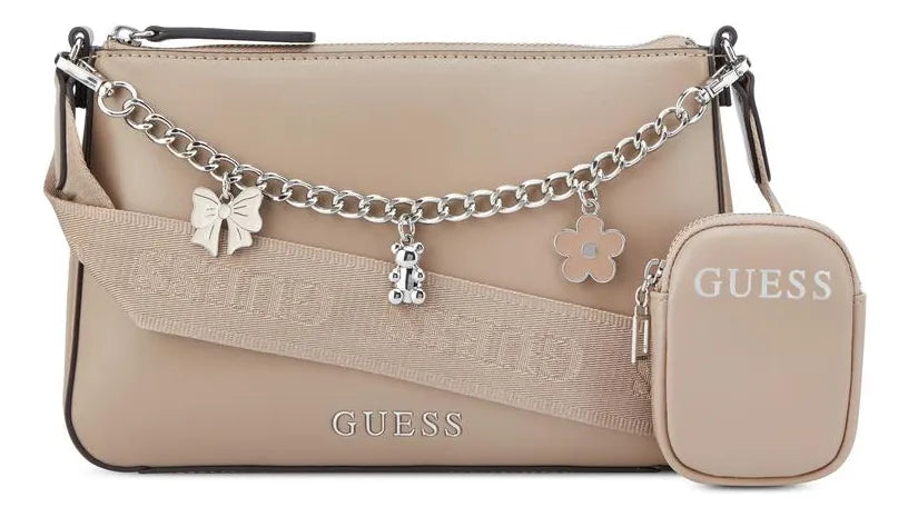 Guess Womens  Fiora Mini Top Zip Bag In Taupe