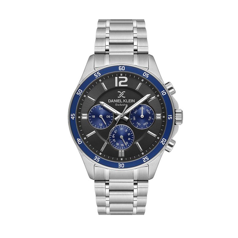 Daniel Klein Blue Dial Round Wath For Men