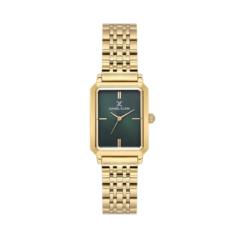 Daniel Klein Womens Watch IN Gold & Dark Green