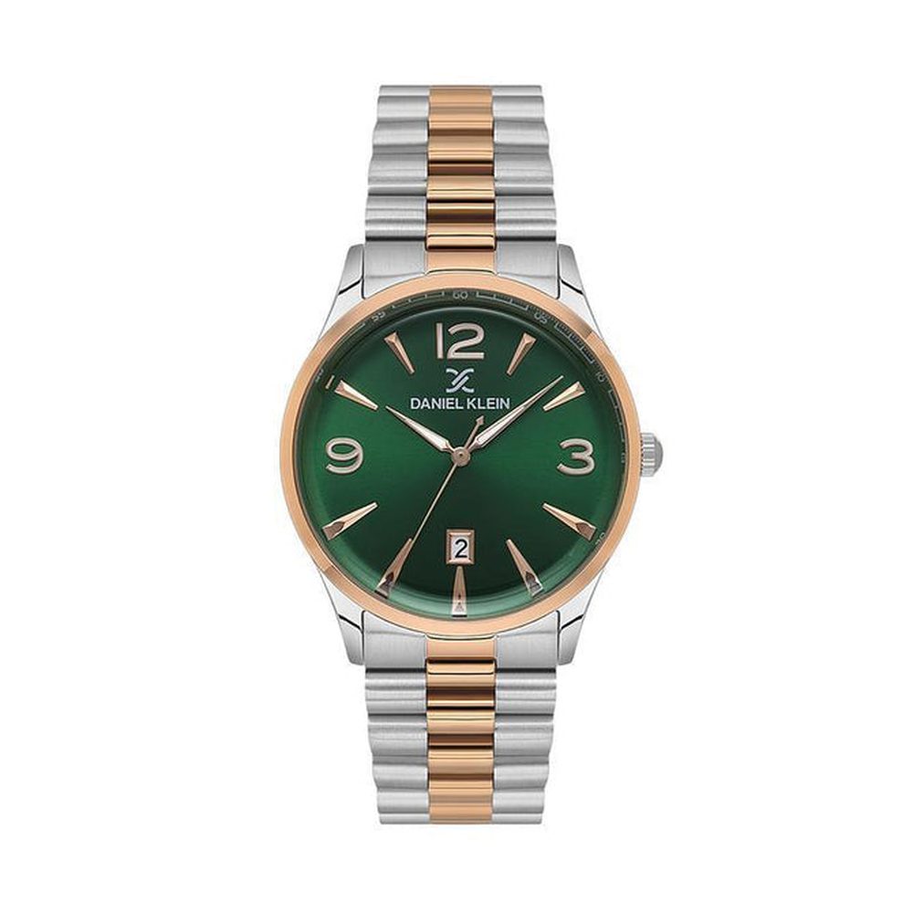 Daniel Kliem Mens Green Dial Watch In Silver & Gold