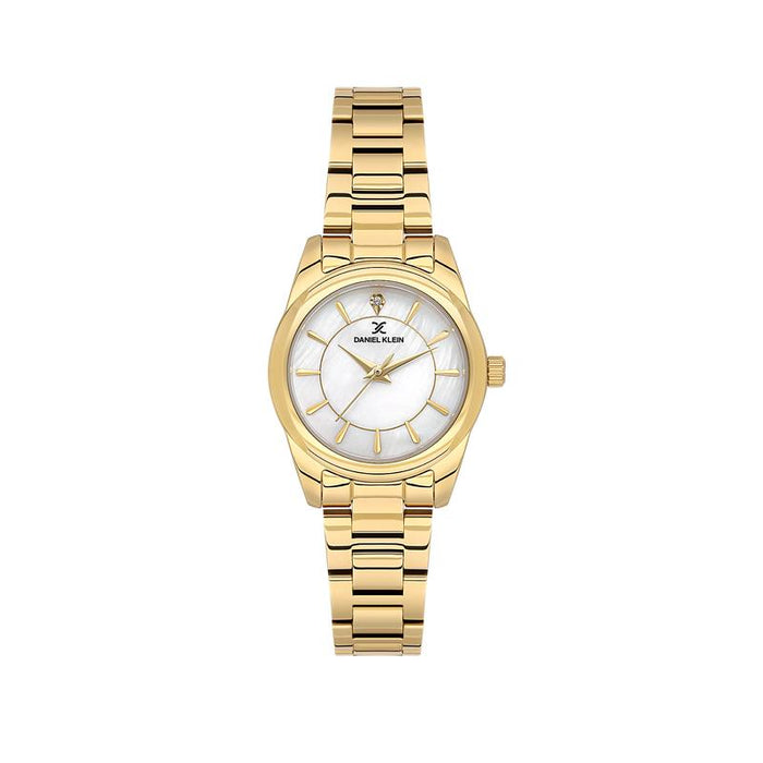 Daniel Klein Womens Mother Of Pearl Dial Watch In Gold