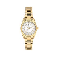 Daniel Klein Womens Mother Of Pearl Dial Watch In Gold