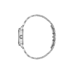 Daniel Klein Womens Cushion Case Stainless Steel Watch In Silver