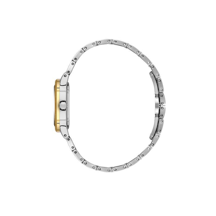 Daniel Klein Womens Cushion Case Two Tone Watch In Gold And Silver