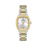 Daniel Klein Womens Cushion Case Two Tone Watch In Gold And Silver