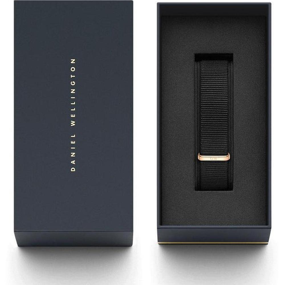 Daniel Wellington Unisex Gold Buckle Wristband In Black