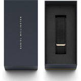 Daniel Wellington Unisex Gold Buckle Wristband In Black
