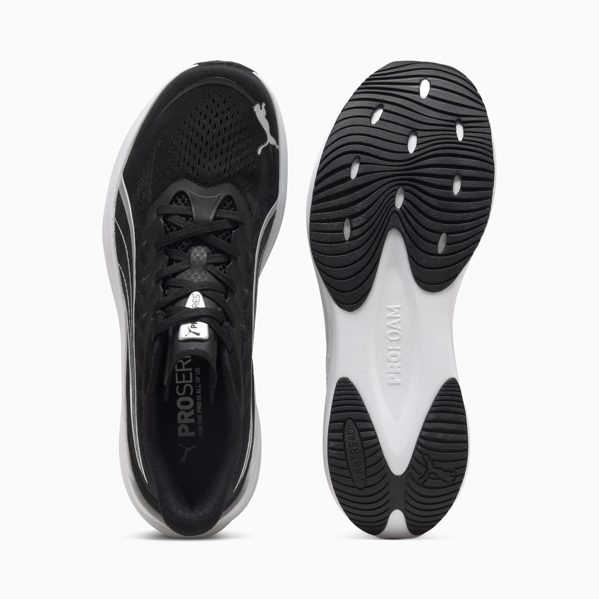 Puma Mens Darter Pro 2 Sneakers In Black & Silver