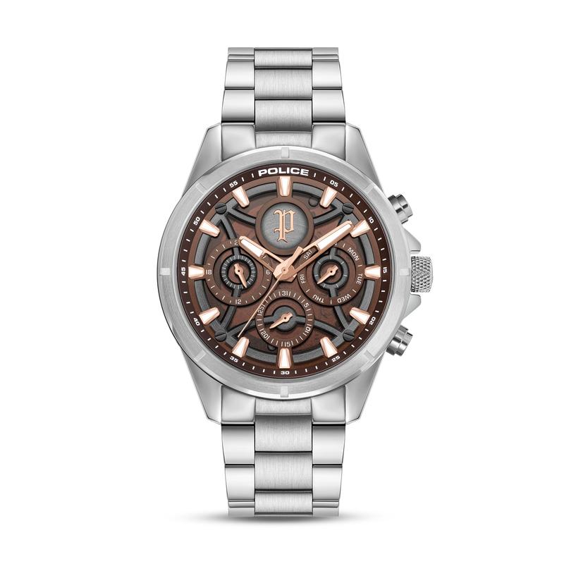 Police Defender Watch Brown Dial