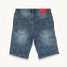 Tshepo Jeans Ovi Monogram Denim Shorts In Blue
