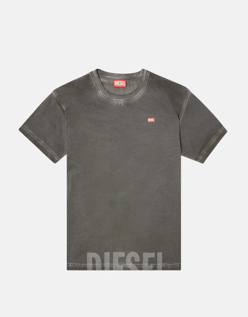 Diesel Mens Regular Knit T-Shirt In Grey