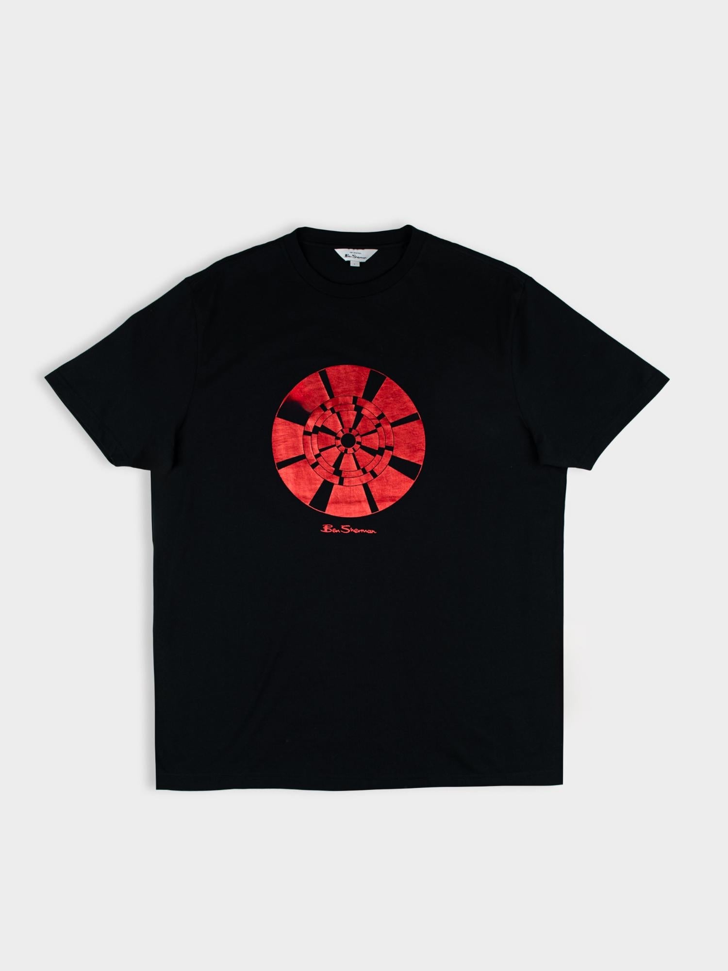 Ben Sherman Mens Disk Foil T-Shirt In Black