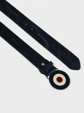 Ben Sherman Distressed Leather Target Buck Black
