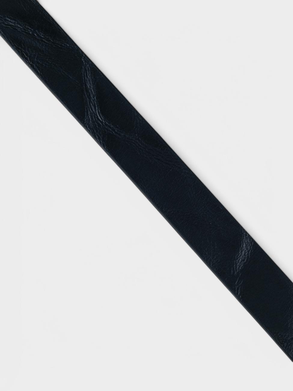 Ben Sherman Target Buckle Leather Belt In Black