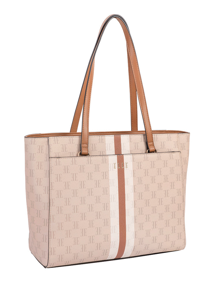 Elle Monogram Tote Bag In Multi