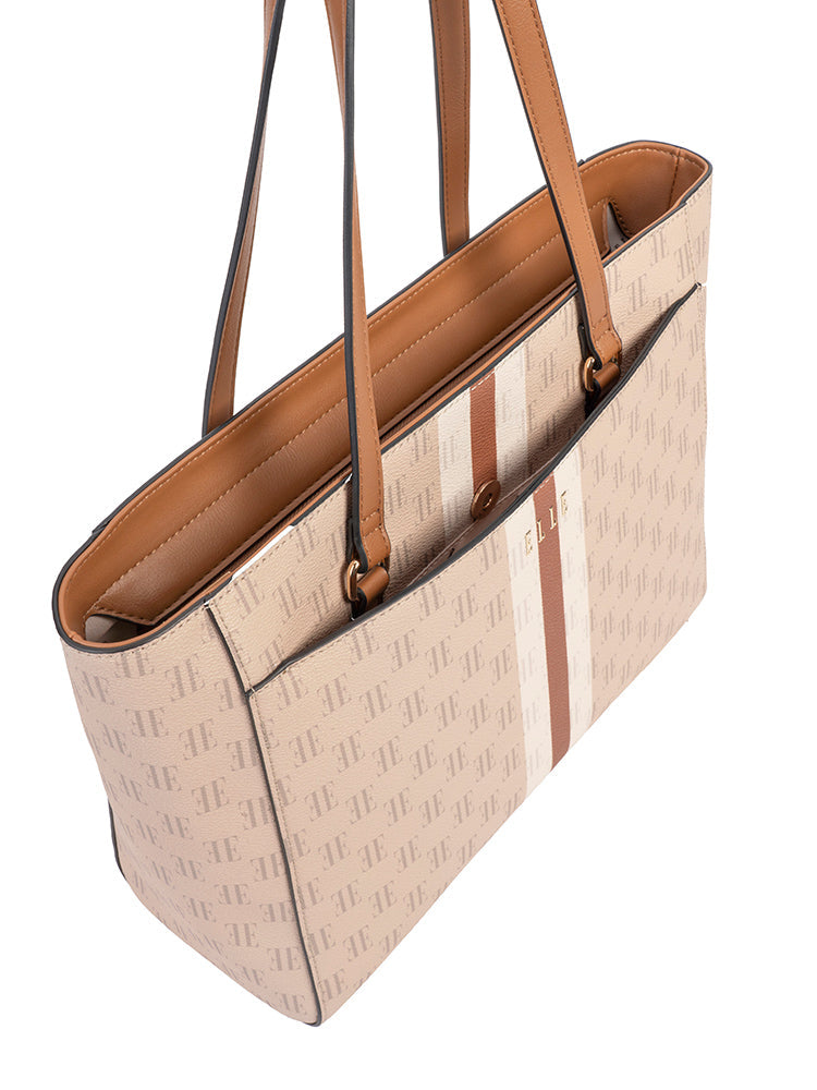 Elle Monogram Tote Bag In Multi