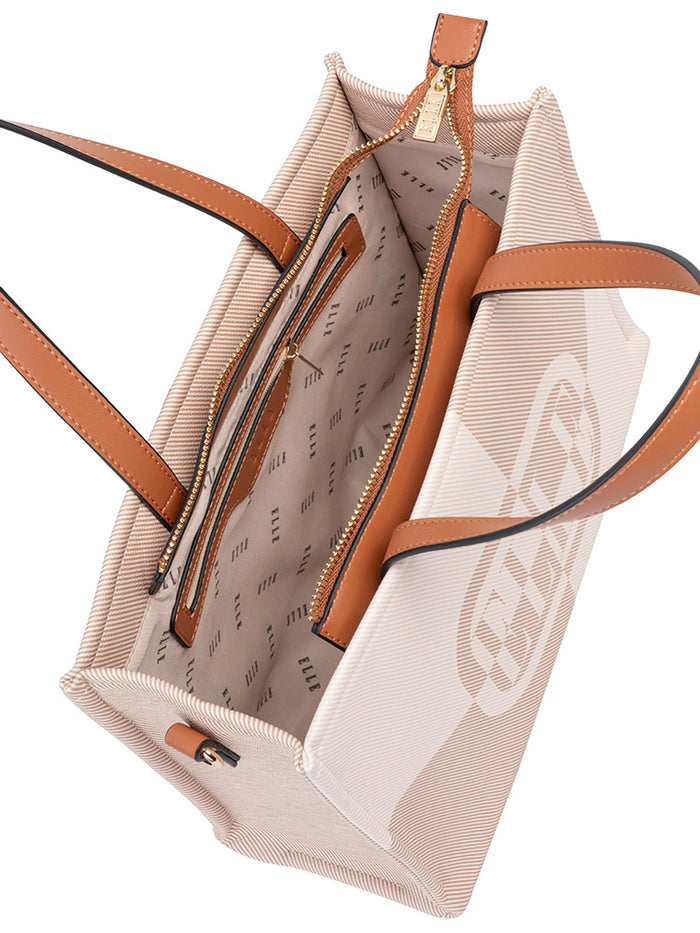 Elle Avant Garde Large Shopper Bag In Beige