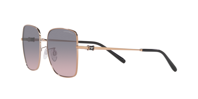 Emporio Armani Unisex Shiny Sunglasses In Rose Gold