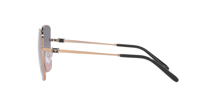 Emporio Armani Unisex Shiny Sunglasses In Rose Gold