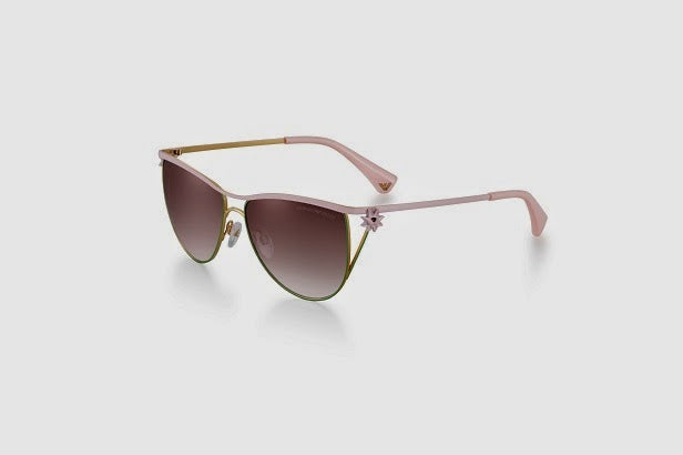 Emporio Armani Flower Sunglasses For Women In Gold & Pink