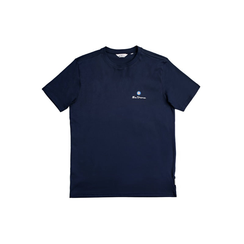 Ben Sherman Ecn003 Entry Tar Print Crew Neck Navy