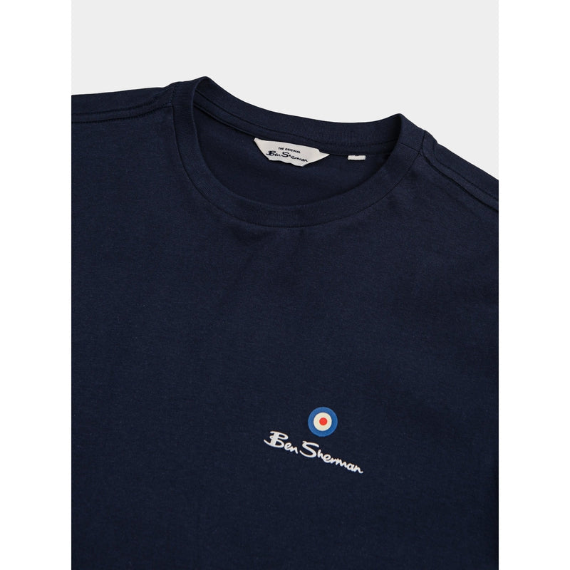 Ben Sherman Ecn003 Entry Tar Print Crew Neck Navy