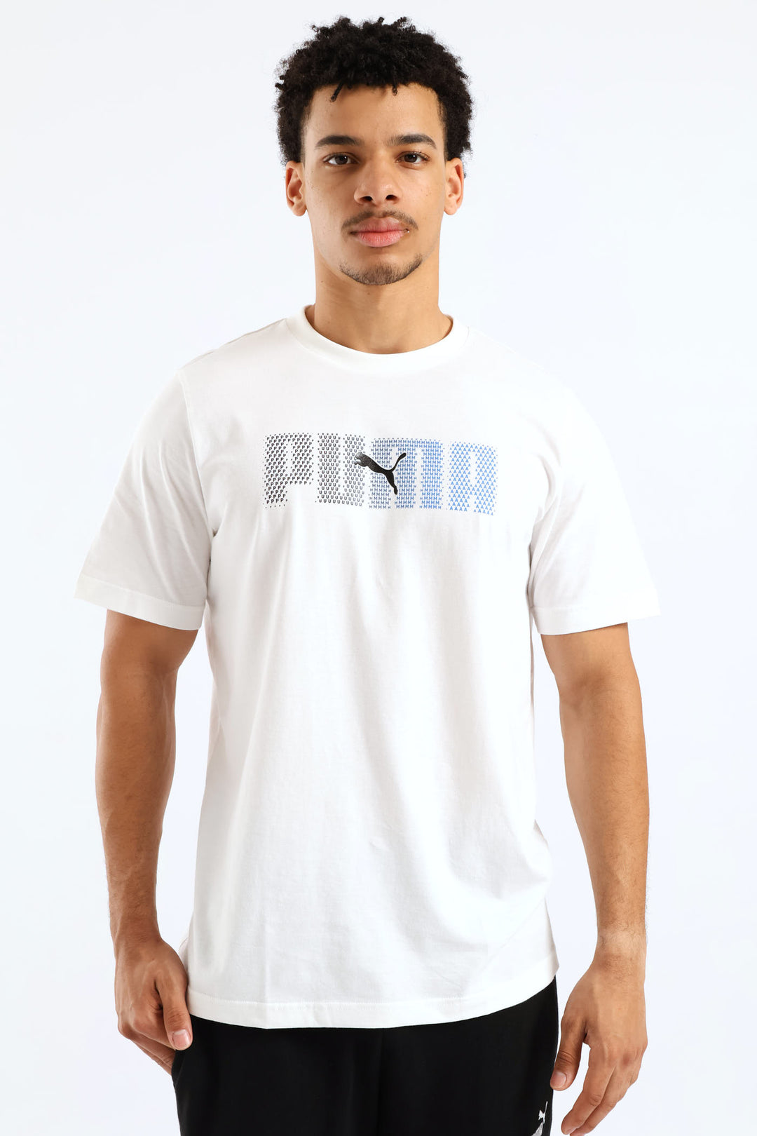 Puma Ess Logo Lab Tee White