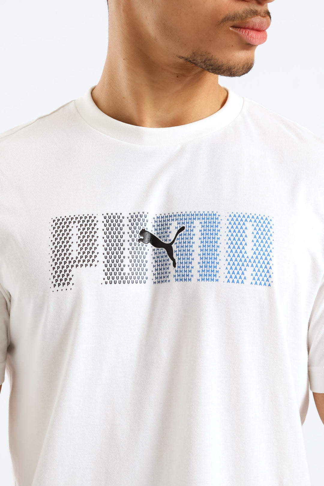 Puma Ess Logo Lab Tee White
