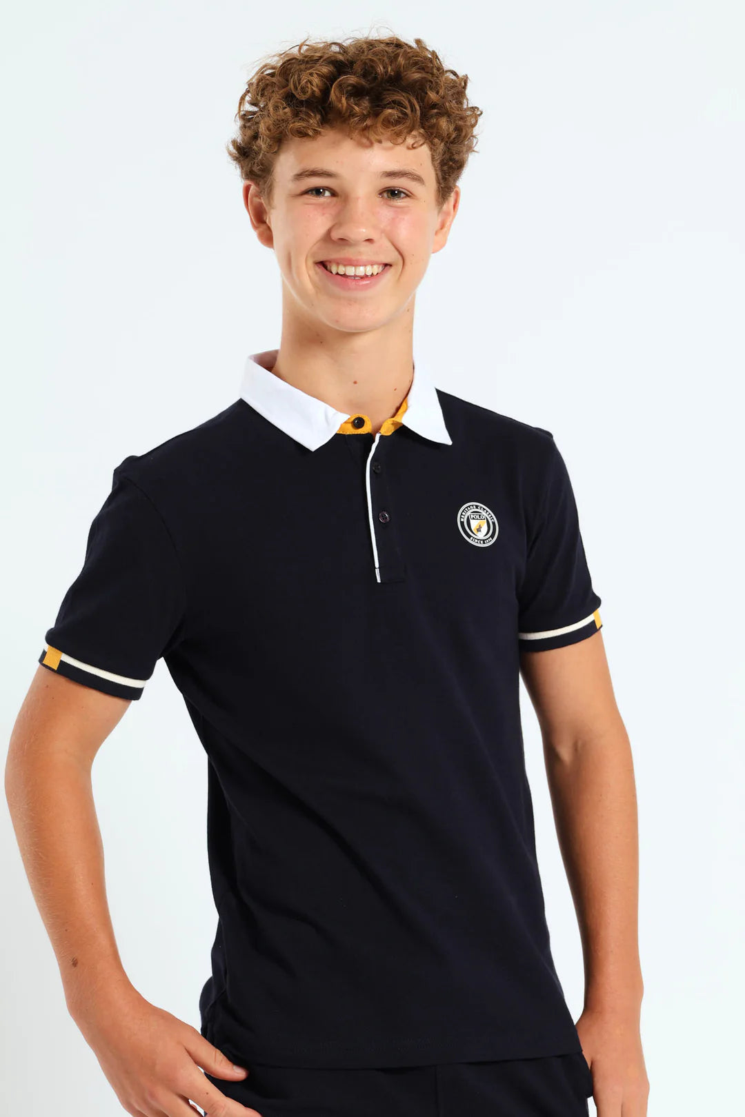 Polo Boys  Dawson Quarter Zip Ss Golfer Navy