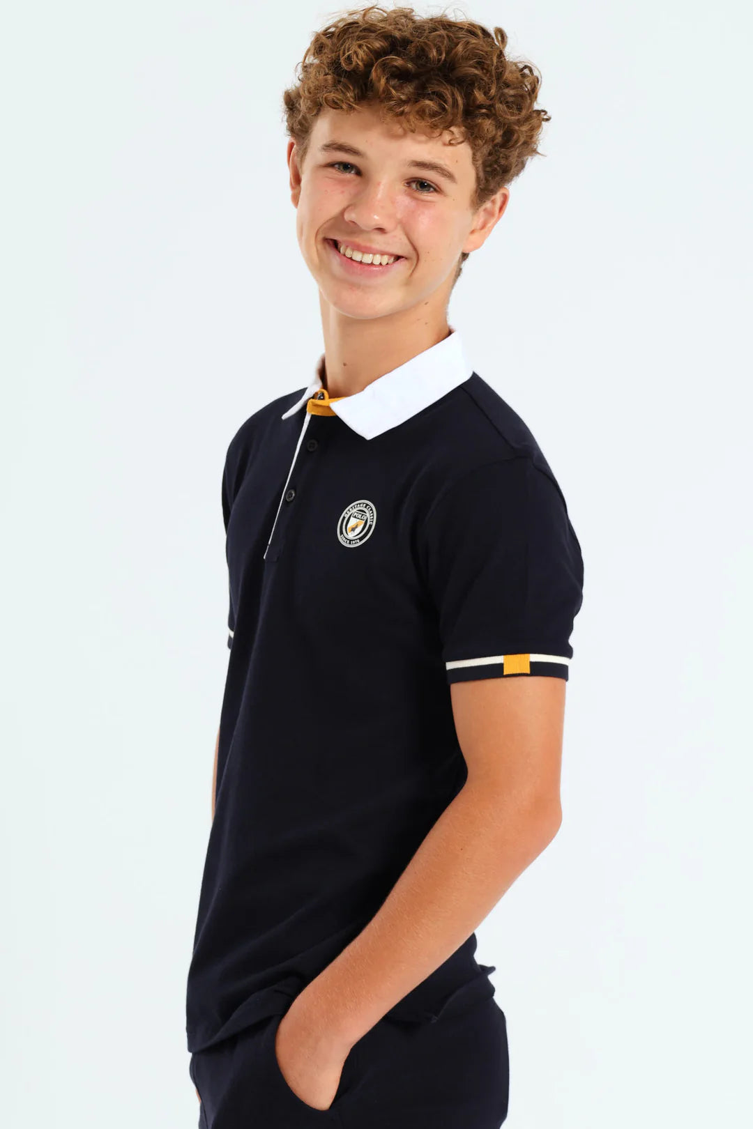 Polo Boys  Dawson Quarter Zip Ss Golfer Navy