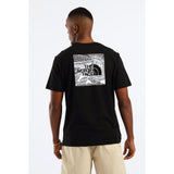 The North Face Mens Box NSE Celebration Vertical Graphic T-Shirt In Black/White