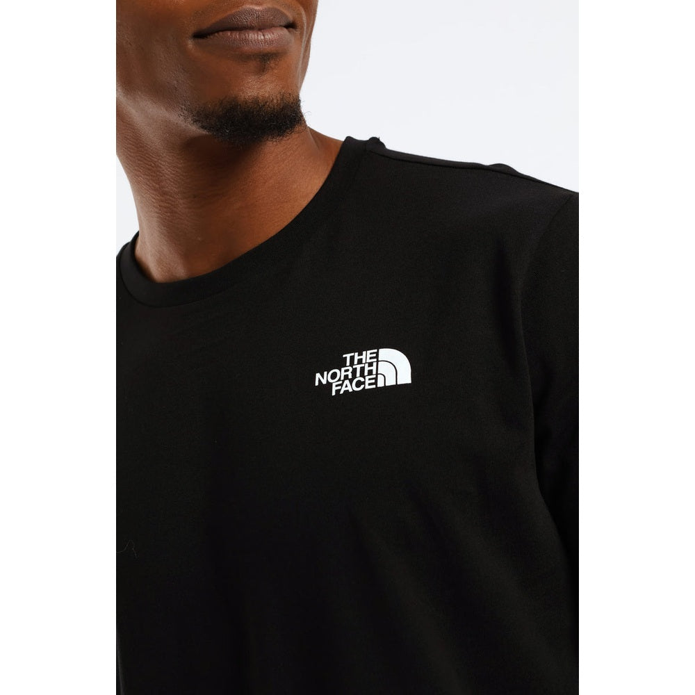 The North Face Mens Box NSE Celebration Vertical Graphic T-Shirt In Black/White