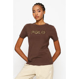 Polo Womens Anele Embelished T-Shirt I Chocolate
