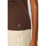 Polo Womens Anele Embelished T-Shirt I Chocolate