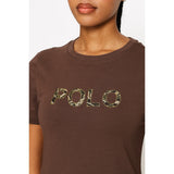Polo Womens Anele Embelished T-Shirt I Chocolate