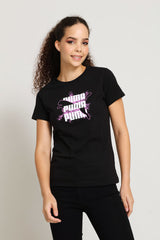 Puma Womens Graphics Logo Tee W Black