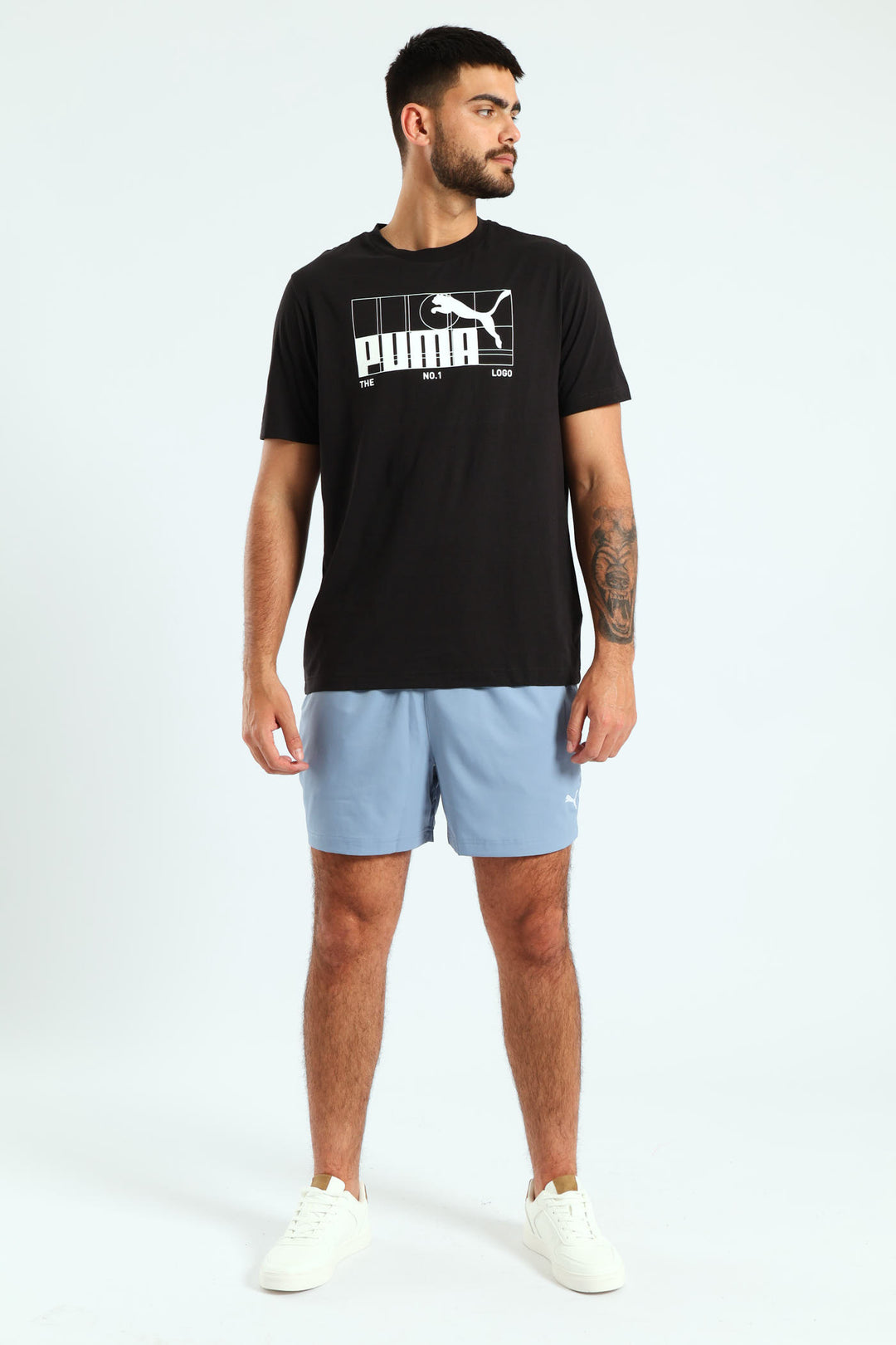 Puma Mens Graphic No.1 Logo Tee Black