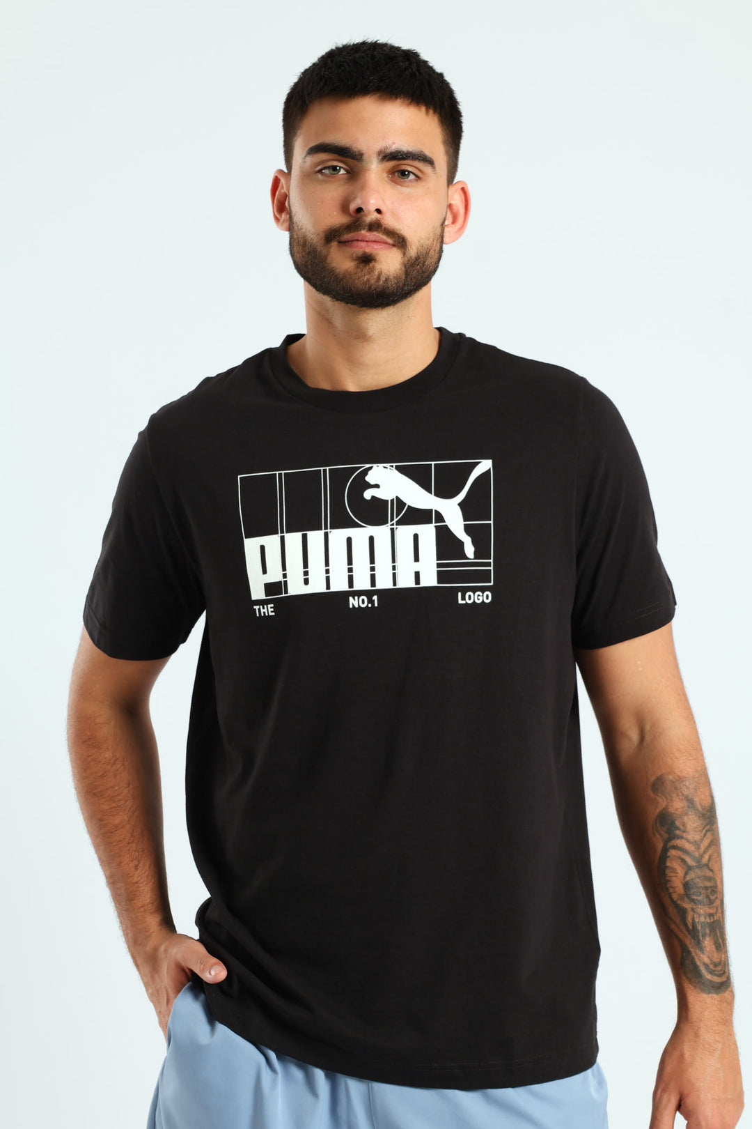 Puma Mens Graphic No.1 Logo Tee Black