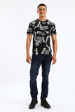 Soviet Mens Rotary Switch Print T-Shirt In Black