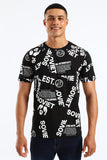 Soviet Mens Rotary Switch Print T-Shirt In Black